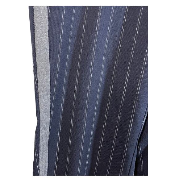 Zara Women's Elastic Waist Pull On Trouser Pant Side Stripe Navy Stripe Size XS - Picture 7 of 8